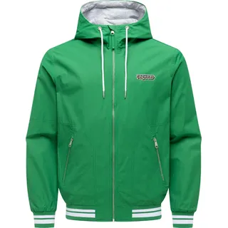 Outdoorjacke RAGWEAR "Kapuzenjacke Stewan YOUMODO", Herren, Gr. XL, grün, Obermaterial: 65% Baumwolle CO. 35% Nylon NY.  Obermaterial: Futter: 100% Baumwolle CO., gerade, hoch geschlossener Ausschnitt, Ärmel ohne Ärmelschlitz extrabreites Bündchen, Jacken Outdoorjacke, leichte Herren Übergangsjacke mitelastischen Bündchen