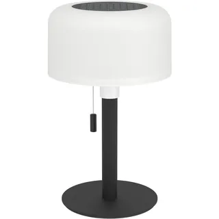 EGLO Solar Tischleuchte rund Kunststoff 25,0 cm inkl. Zugschalter schwarz/weiß
