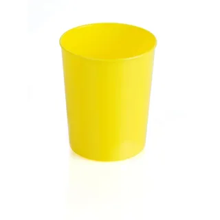 Kimmel Tasse Trinkbecher Zahnputzbecher Kunststoffbecher Partybecher Plastikbecher Kinderbecher Becher bruchsicher stapelbar Mehrweg Camping Grillen Picknick und Outdoor 180 ml, Kunststoff, gelb