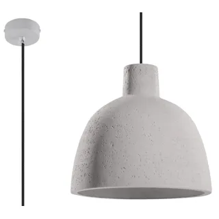 SOLLUX Hängelampe DAMASO Deckenbeleuchtung Betonlampe LED-Glühbirne Minimalistisches Design Einfache Installation Graue Farbe28 x 28 x 128 cm
