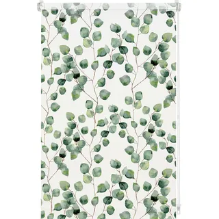 GARDINIA Rollo ohne Bohren, Zum Klemmen, Blickdicht, Sichtschutz, Blendschutz, Inkl. Aller Montage-Teile, Digiprint Isabella, Weiß/Dekor, 60 x 150 cm