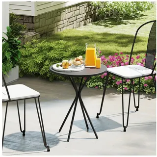 Outsunny Gartentisch Ø 60 x 70 cm Schwarz
