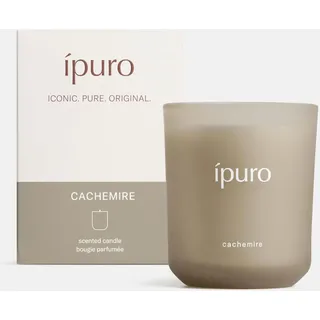 ipuro Classic Duftkerze im Glas CACHEMIRE 270g - dekorative Duftkerze mit Rose & Johannisbeere, Zedernholz & Amber - Kerzen mit langanhaltendem Duft - Raumduftkerze beige