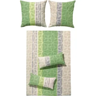 Erwin Müller Bettwäsche, Bettgarnitur Seersucker 100% Baumwolle - bügelfrei, mit praktischem Reißverschluss, temperaturausgleichend