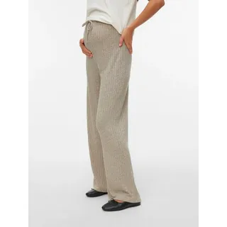 MAMA LICIOUS Mamalicious Umstandshose "MLPAMMIE WIDE JRS PANTS HW NOOS", elastische Passform, aus Jersey, kalamata detail:melange,