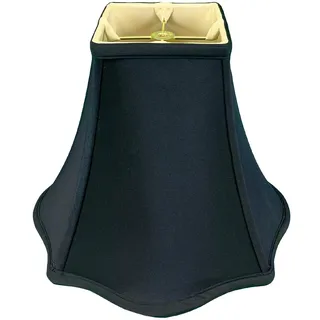 Royal Designs, Inc. BSO-702-10BLK/GL Lampenschirm Fancy Square Bell Lampenschirm, Schwarz