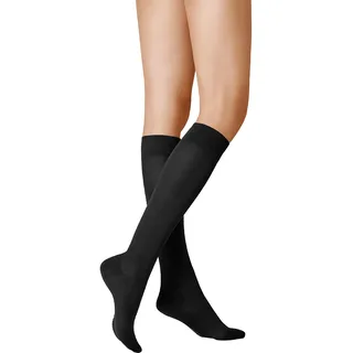 KUNERT Damen Kniestrümpfe Fly&Care Stützklasse III effektive Stützwirkung 30 DEN Black 41-42