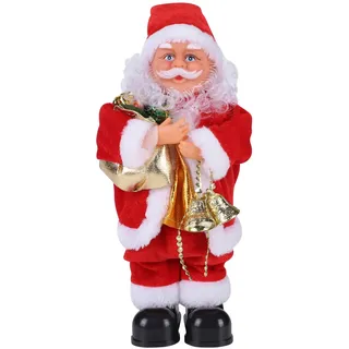 Weihnachten Deko Figur Weihnachtsmann Weihnachtsfigur mit Musik Weihnachtsdeko Singend Tanzend Weihnachtsmannfigur Nikolaus Weihnachtsschmuck Elektronisch Dekofigur Nikolausfigur Geschenk Tischdeko