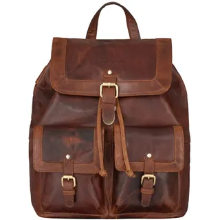 STILORD 'Nora' Großer Lederrucksack Vintage Hochwertiger Daypack 13.3 Zoll Rucksack-Handtasche für Schule Office Uni Freizeit Büro Echtes Leder für Damen und Herren, Farbe:florida - braun