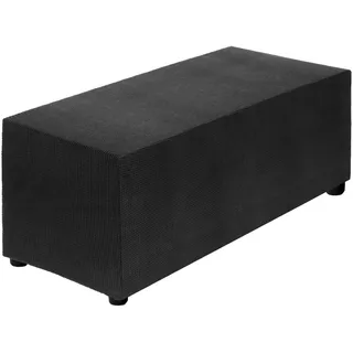 QUARKZMAN Hocker Bezug, Länge:130-160cm / 51"-63" Schonbezug Hockerbezug, Strandmon Bezug für Fußhocker, Stretch Bezug Waschbar Abdeckung Überzug Hocker Protector - Schwarz