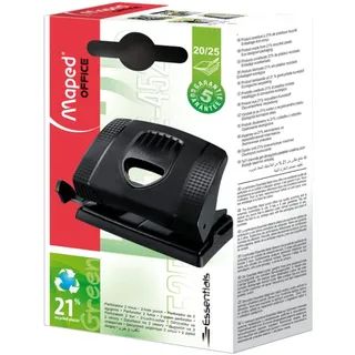Maped Locher Essentials green, bis 25 Blatt, schwarz