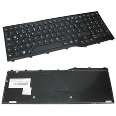 Trade-Shop Laptop-Tastatur mit Rahmen Ersatz kompatibel mit Fujitsu-Siemens Lifebook A514 A532 A544 NH532G52 A555G A562 AH532 (Deutsches Tastaturlayout/Notebook Keyboard Ersatz Deutsch QWERTZ)