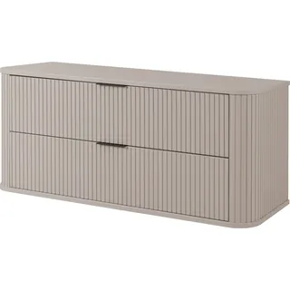 Badezimmerschrank, Kaschmir, 41,5 x 120 x 51,7 cm, Schwarze Griffe - Beige