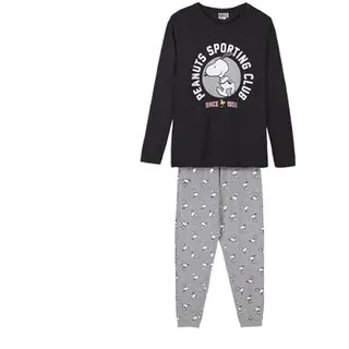 CERDÁ Life's Little Moments Damen Pyjama Femme D'hiver De Snoopy 100% Coton Avec T-Shirt À Manches Longues Et Pantalon Long - Licence Officielle Peanuts Pyjamaset