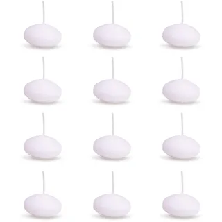 donau home Schwimmkerze 12 St. 2,8 x Ø 4,8 cm weiß