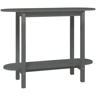 vidaXL Konsolentisch Grau 110x40x80 cm Massivholz Kiefer - Grau