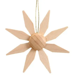 Christbaumschmuck Weihnachtsstern Natur Ø 7cm NEU Weihnachtsbaum Baumbehang Holz