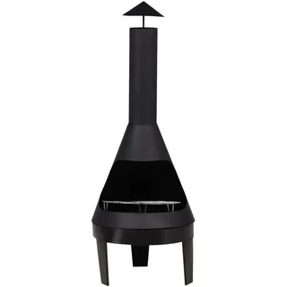 VCM Feuerstelle Marongo ca. 55x152x55 cm Schwarz