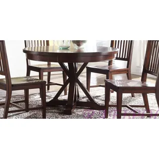 Esstisch Holz Tische Runden Ess Zimmer Tisch Massivholz 122*77 Esstische Massiv - Braun