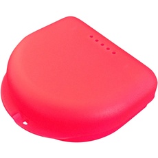 Snorflex kleine Zahnspangendose, Retainer- Dentalbox, KFO-Box, small (Rosa transluzent)