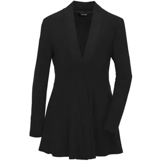Sweatjacke GOLDNER "Leichte Shirtjacke lila mit Stretch", Damen, Gr. 38, schwarz, Obermaterial: 95% Polyester PES. 5% Elasthan EL., festlich, normal, weit Tubular, Sweatjacken Sweatjacke, Mit Teilungsnaht hinten für eine elegante Weite