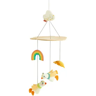 HABA Mobile Gans – Baby-Mobile aus Holz & Stoff, Baby Spielzeug zum Entdecken und Schauen, für Kleinkinder ab 0 Jahren, Geschenk zur Geburt, für Kinderbett – 2012324001