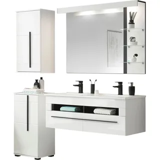 INOSIGN Badmöbel-Set »Cantara, Bad im modernen Design, 4-teiliges Badezimmer« Set, 4 Stk. tlg., weiß