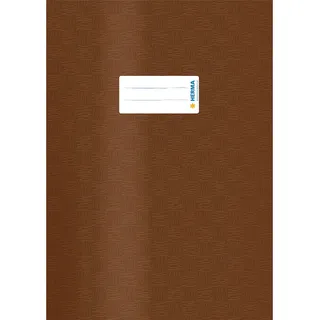 Herma Heftumschlag mit Baststruktur braun Kunststoff DIN A4, aus PP, gedeckt
