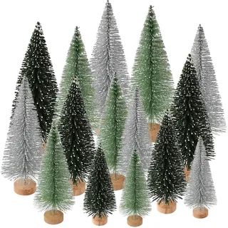 popapie Mini Weihnachtsbaum Deko 5 Größen beige/schwarz/silber