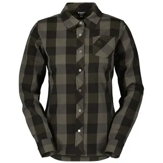 Scott Trail Flow Check Langarmhemd - Fir Green / Black - M