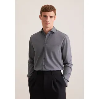 Businesshemd SEIDENSTICKER "Schwarze Rose", Herren, Gr. XXL45, normale Ärmellängen, grau, 100% Baumwolle, unifarben, regular fit, 2-Knopf-Manschette, Hemden Businesshemd, Regular 1/1 Kentkragen Uni