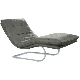 W.Schillig Relaxliege daily dreams Polyester 75 x 91 x 170 cm grau mit Kissen