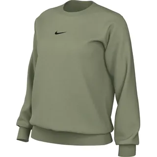 Nike DQ5733-386 W NSW PHNX FLC OS Crew Sweatshirt Damen Oil Green/Black Größe 2XS-T