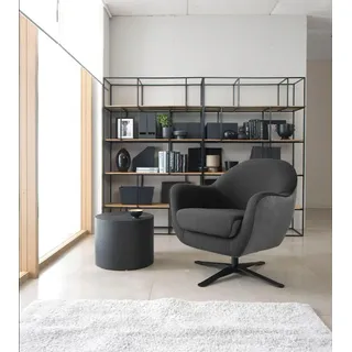 TRENDMANUFAKTUR Drehsessel Mira Polyester 83 x 85 x 80 cm Grau drehbar