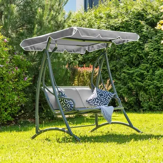 NABBI Gartenschaukel Du weisst - anthrazit / grau - Grau