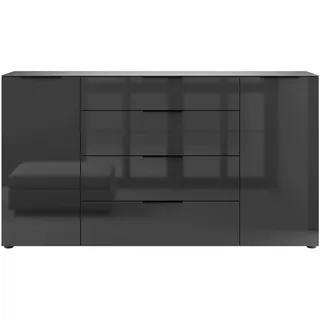 manjana möbel Style 180 x 98,7 x 40 cm Anthrazit / Schwarz