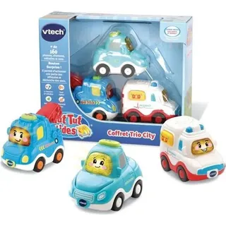 Tut Tut Bolides Trio City Spielzeugauto Set, Berline, Abschleppwagen, Krankenwagen, Leuchtend, Sprechend, Singend - Bunt