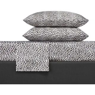 Betsey Johnson - King-Size-Bettlaken, luxuriöses Satin-Bettwäsche-Set, Glatte und seidige Heimdekoration (Leopard, Kingsize)