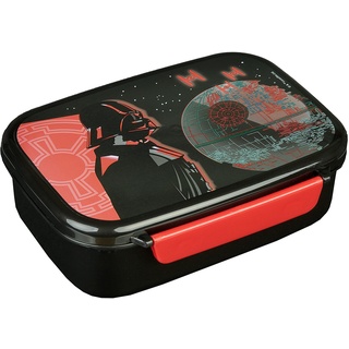 Scooli Brotdose für Kinder mit herausnehmbaren Einsatz - Star Wars - Kindergarten Brotdose - Darth Vader Sandwichbox Schule - Brotzeitdose aus Kunststoff BPA frei - Sandwichbox - Lunchbox - Vesperbox