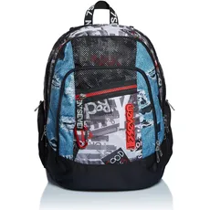 Seven Rucksack, Backpack für Schule, Uni & Freizeit, Geräumige Schultasche für Teenager, Mädchen, Jungen, Gepolsterter Schulranzen; mit Laptopfach -Advanced URBAN ROCK, mehrfarbig