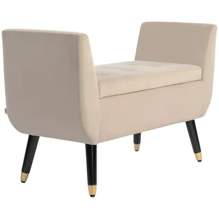 Homcom Luxus Sitzbank Polsterbank mit Stauraum Beige 107 x 42 x 65 cm , Kunststoff , 42x65x107 cm , Esszimmer, Bänke, Sitzbänke