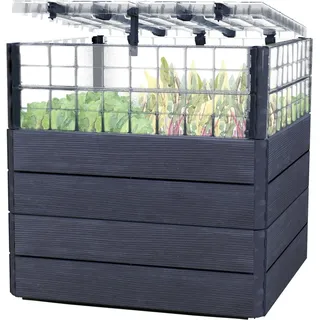 Garantia Hochbeet-System Turbo Plus L Ergo Quadro 80 cm x 80 x cm x 80 cm Wood