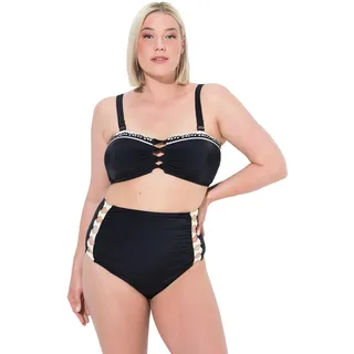 Ulla Popken Damen große Größen Übergrößen Plus Size Bikini Tina, Twist und Applikation