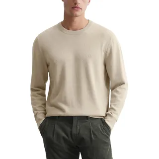 Marc O'Polo Herren Strickpullover mit Rundhalsausschnitt klassisch, Grau (Dapple Gray), XL