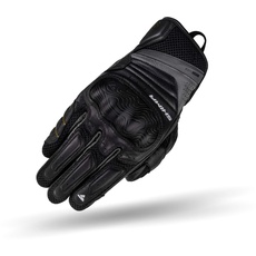 SHIMA RUSH Motorradhandschuhe - Atmungsaktive, Verstärkte, Stadt, Sommer, Touchscreen Handschuhe mit Knöchelprotektor, Handgelenk und Finger Aufpralldämpfer (Herren, Schwarz, L)