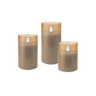 goobay LED-Kerzen gold, 3 St.