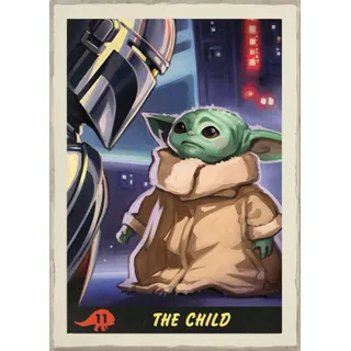 Komar Bild "Mandalorian The Child Trading Card" Disney  Star Wars 1 Stk. tlg. Wandbild zur Dekoration im Kinderzimmer - ohne Rahmen, farbe bild(er): bunt