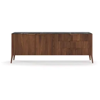 Holz Sideboard Moderne Esszimmermöbel Echtholz Schubladen JVmoebel - Braun