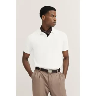 bugatti Poloshirt in feiner Strickstruktur, beige