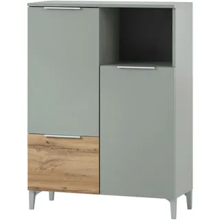 Schildmeyer Midischrank 80,4 x 109,6 x 31,9 cm Grün/Silber